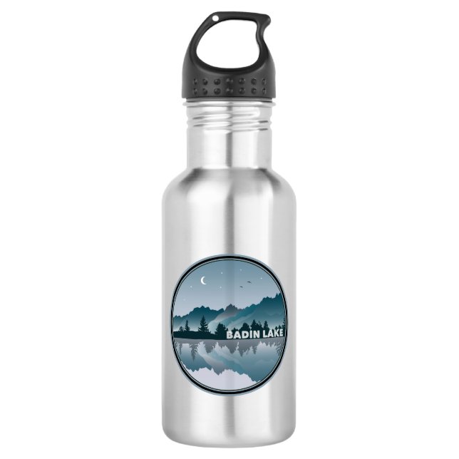 Badiersee North Carolina Reflektion Edelstahlflasche (Vorderseite)
