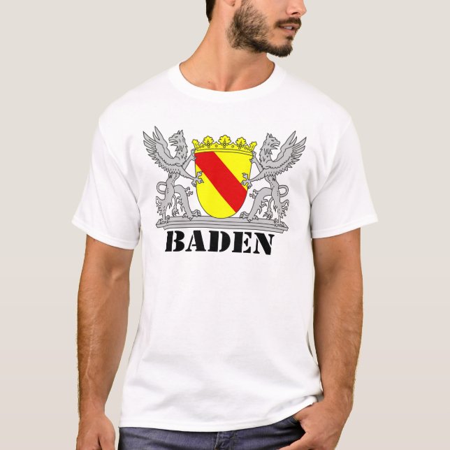 Badischer Greif mi Schrift Baden T-Shirt (Vorderseite)