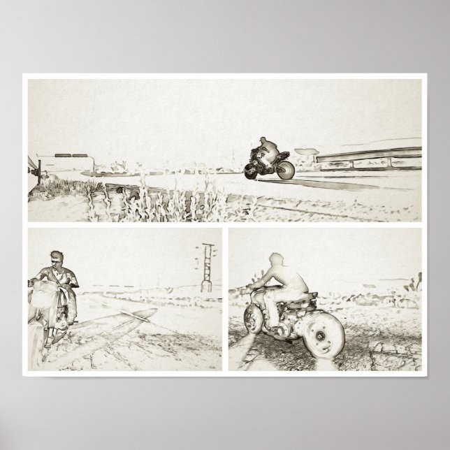 Badlands Biker Poster (Vorne)