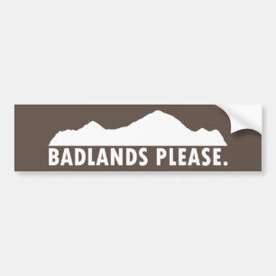 Badlands bitte autoaufkleber