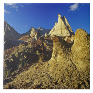 Badlands-Formationen im Dinosaur Provincial Park 2 Fliese