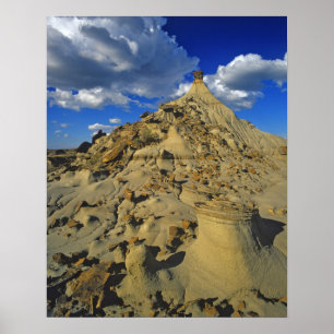 Badlands-Formationen im Provinzpark Dinosaur 5 Poster
