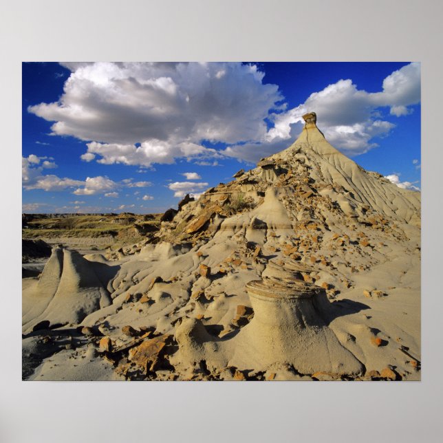 Badlands im Dinosaur Provincial Park in Alberta, 3 Poster (Vorne)