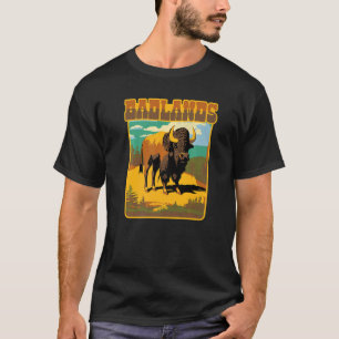 Badlands National Park Bison Amerikanischer Büffel T-Shirt