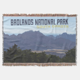 Badlands National Park Cotton Throw Decke