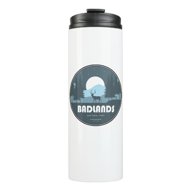 Badlands National Park Hirsche Thermosbecher (Vorderseite)