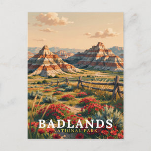 Badlands National Park Reise South Dakota Landscha Postkarte