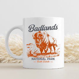 Badlands National Park Retro Bison Kaffeetasse