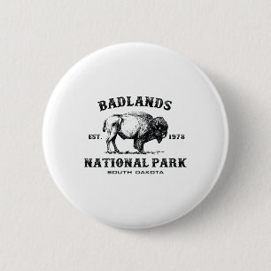 Badlands National Park South Dakota Amerikanischer Button
