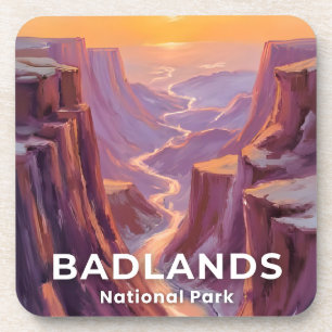 Badlands National Park South Dakota Malerei Getränkeuntersetzer