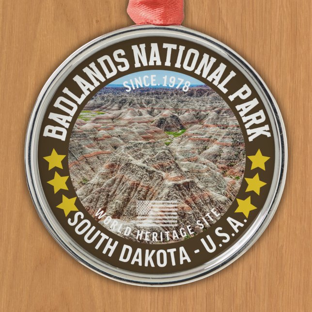 Badlands National Park South Dakota Ornament Aus Metall (Von Creator hochgeladen)