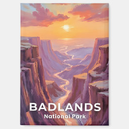 Badlands National Park South Dakota Painting Magnet
