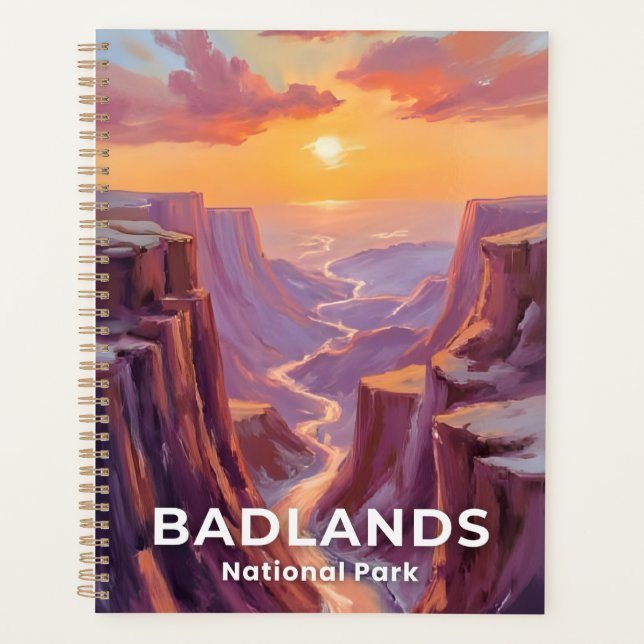 Badlands National Park South Dakota Painting Planer (Vorderseite)
