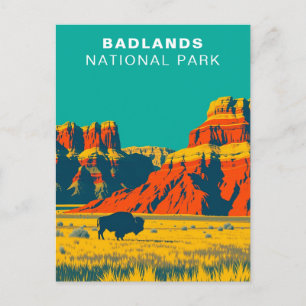 Badlands National Park South Dakota Reise Vintage Postkarte