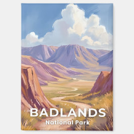 Badlands National Park South Dakota Travel Art Magnet