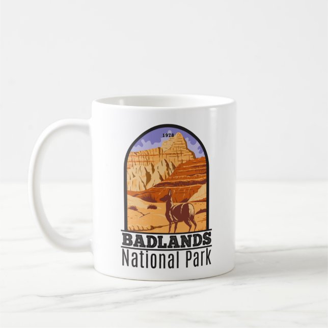 Badlands National Park South Dakota Vintag Kaffeetasse (Links)