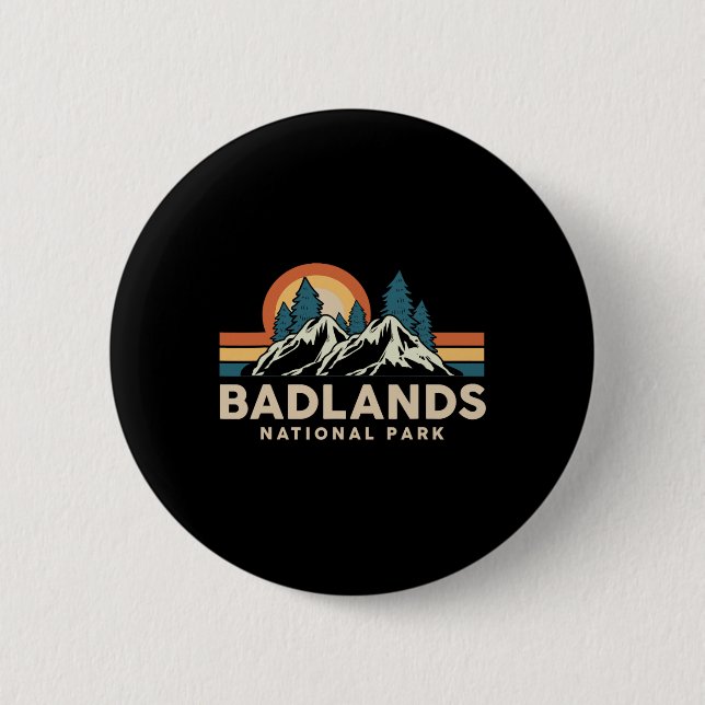 Badlands National Park Souvenir Wandern Camping Ou Button (Vorderseite)