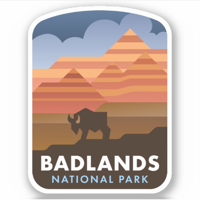 Badlands National Park Sticker (Vorderseite)