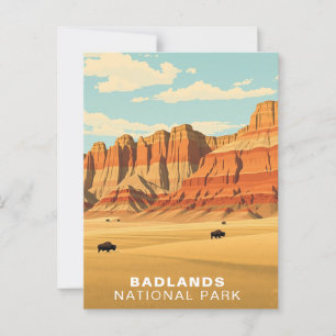 Badlands National Park USA South Dakota Postkarte