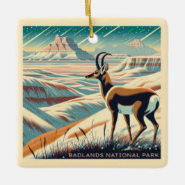 Badlands National Park Winter Souvenir Geschenk Keramikornament