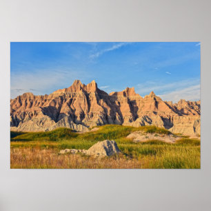 Badlands-Nationalpark, Abend Poster