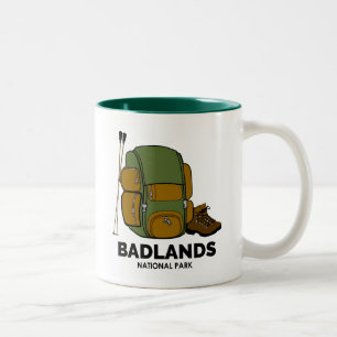 Badlands-Nationalpark-Backpacker Zweifarbige Tasse