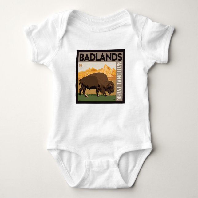 Badlands-Nationalpark | Buffalo Baby Strampler (Vorderseite)