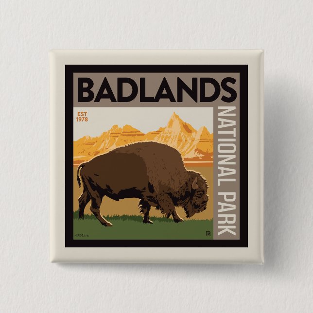 Badlands-Nationalpark | Buffalo Button (Vorderseite)