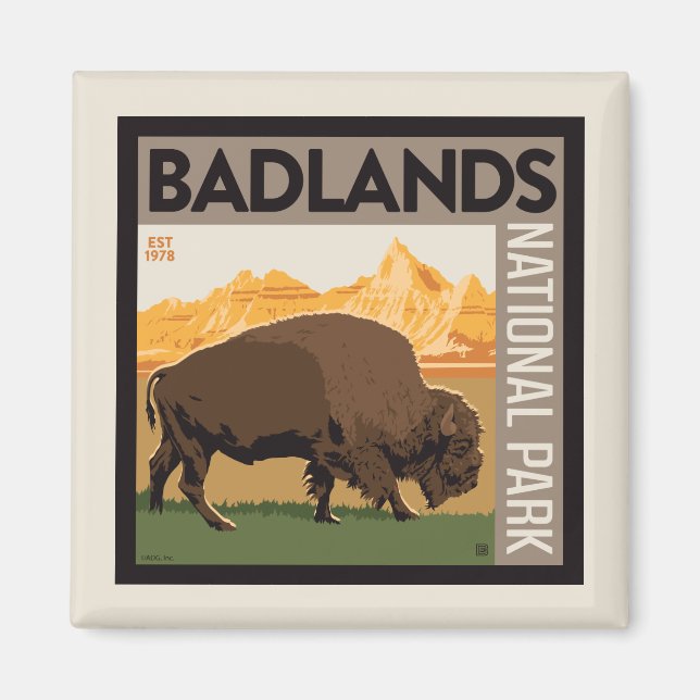 Badlands-Nationalpark | Buffalo Magnet (Vorne)