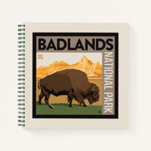 Badlands-Nationalpark   Buffalo Notizbuch
