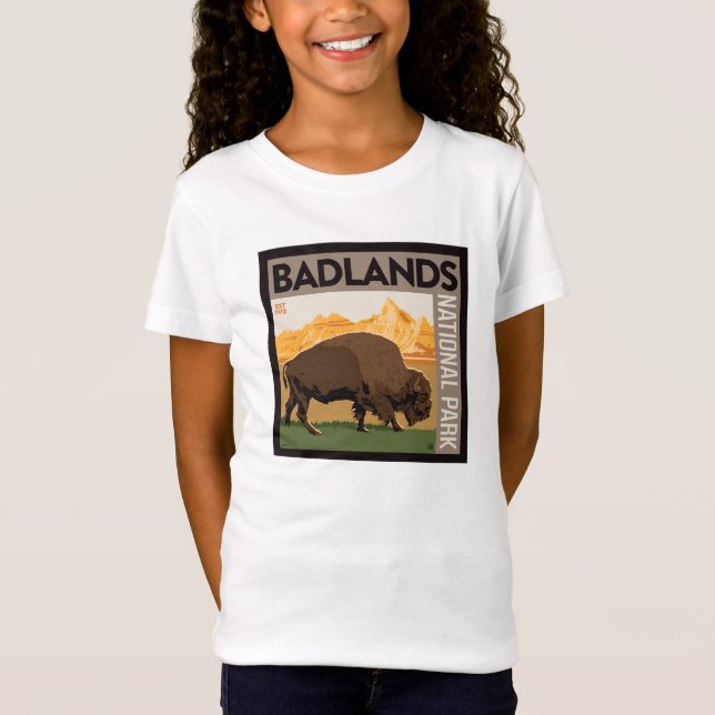 Badlands-Nationalpark | Buffalo T-Shirt (Vorderseite)