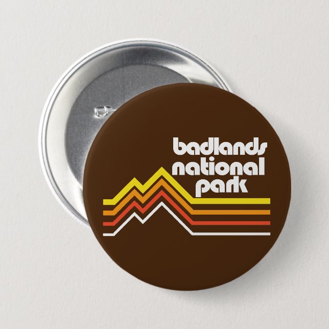 Badlands-Nationalpark Button (Vorne & Hinten)