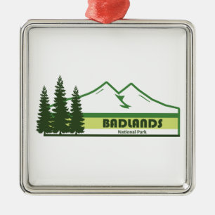 Badlands Nationalpark Grüne Streifen Ornament Aus Metall