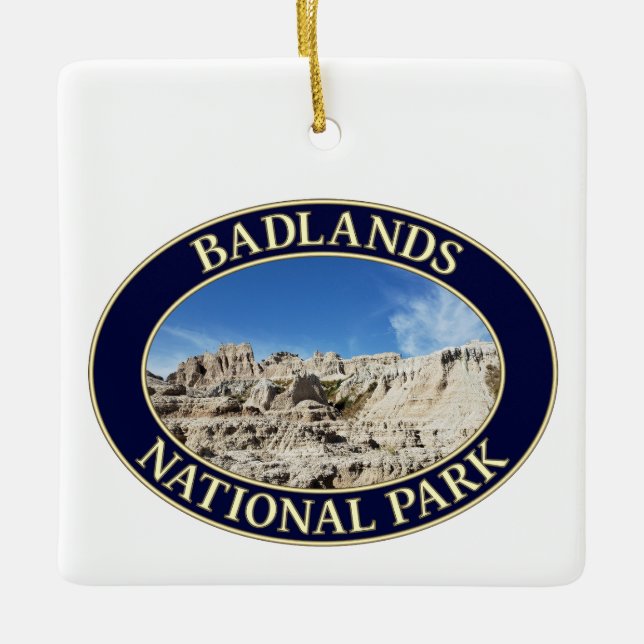 Badlands-Nationalpark in Süddakota Keramikornament (Vorderseite)