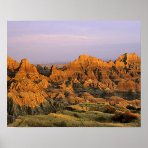 Badlands-Nationalpark in Süddakota Poster