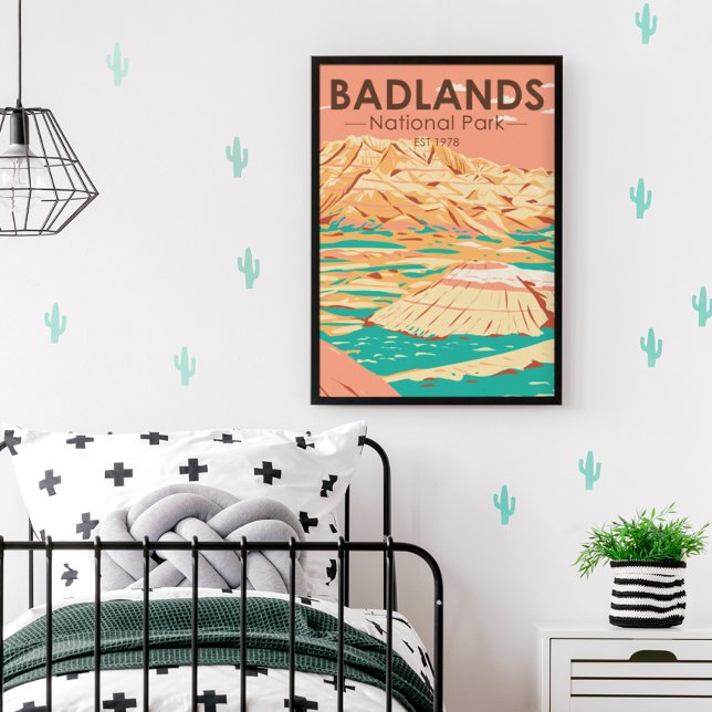 Badlands Nationalpark Landschaft Vintage Poster (Von Creator hochgeladen)