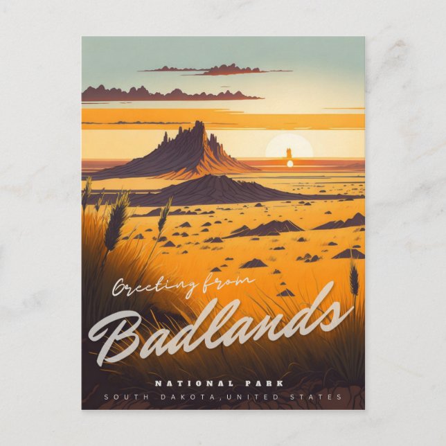 Badlands Nationalpark Postcard Postkarte (Vorderseite)