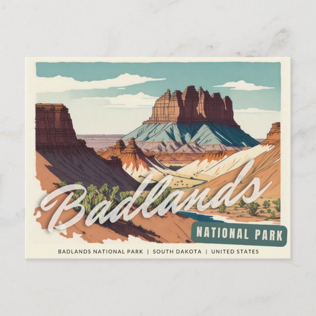 Badlands-Nationalpark Postkarte (Vorderseite)