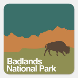 Badlands-Nationalpark Quadratischer Aufkleber