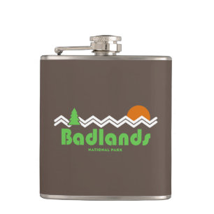 Badlands Nationalpark Retro Flachmann