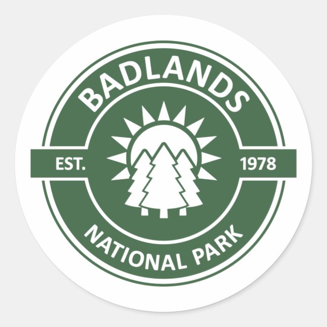 Badlands-Nationalpark Runder Aufkleber (Vorderseite)