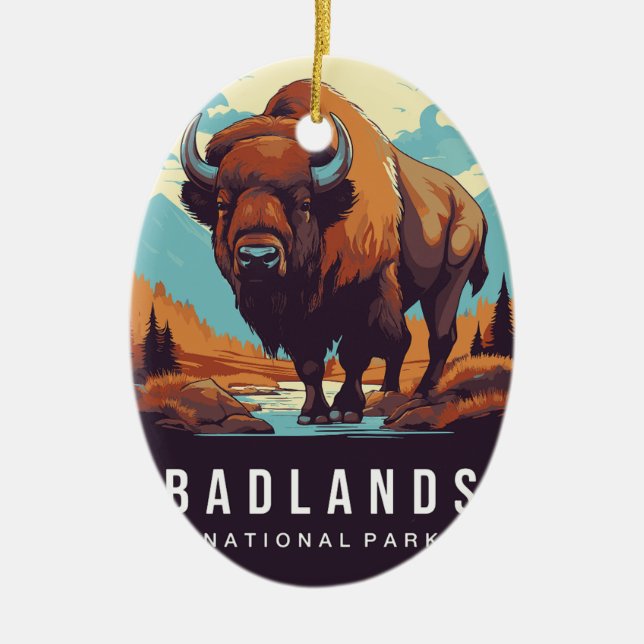 BADLANDS NATIONALPARK SCHMUCK KERAMIK ORNAMENT (Vorne)