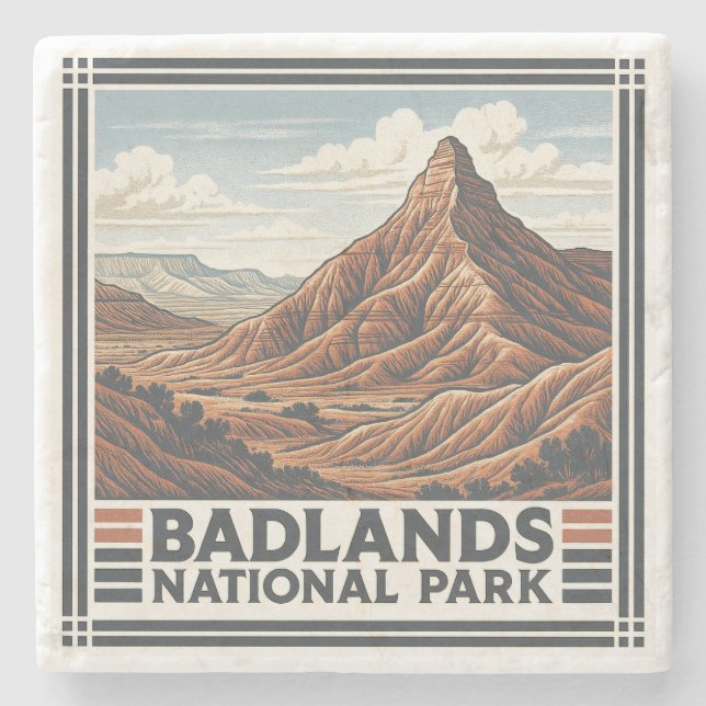 Badlands-Nationalpark Steinuntersetzer (Vorderseite)