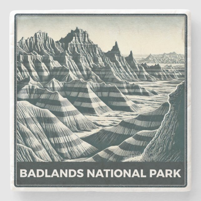 Badlands-Nationalpark Steinuntersetzer (Vorderseite)