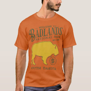 Badlands Nationalpark Süd Dakota Bison Wandern T-Shirt