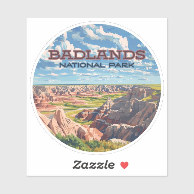 Badlands Nationalpark Süddalmatien Aufkleber (Blatt)