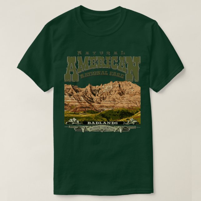Badlands-Nationalpark T-Shirt (Design vorne)
