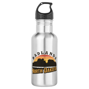 Badlands North Dakota Retro Edelstahlflasche