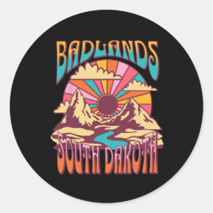 Badlands South Dakota Natur Wandern Berge Outdoor Runder Aufkleber