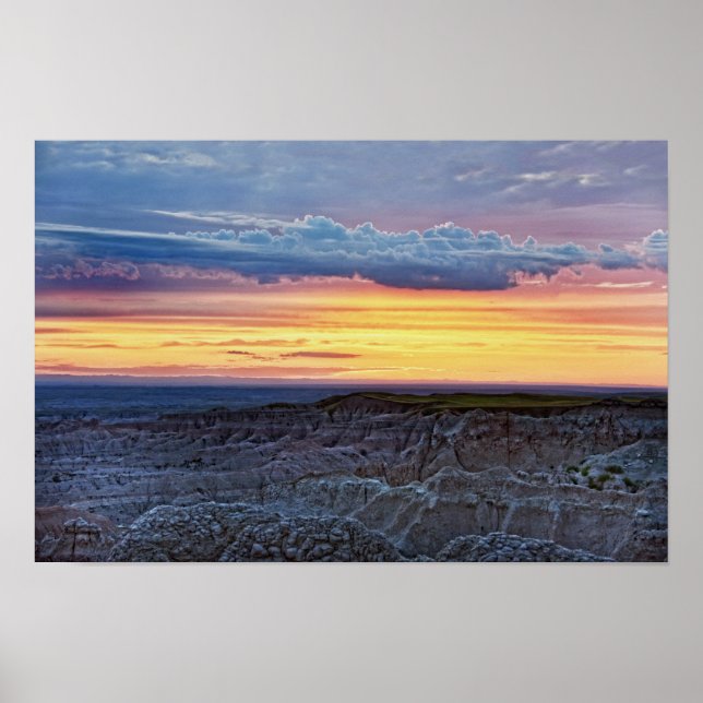 Badlands Sunset, South Dakota Poster (Vorne)